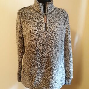 ORIGINAL WEATHERPROOF Vintage Chunky Sherpa Sweater 1/4 ZIP Men M or Women L